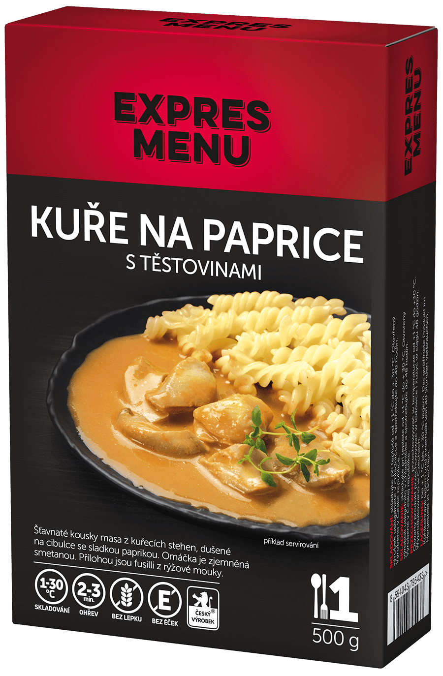 KM Kuře na paprice s těstovinami 400 g