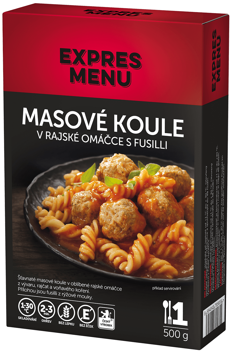 KM Masové koule v rajské omáčce s fusilli 500g