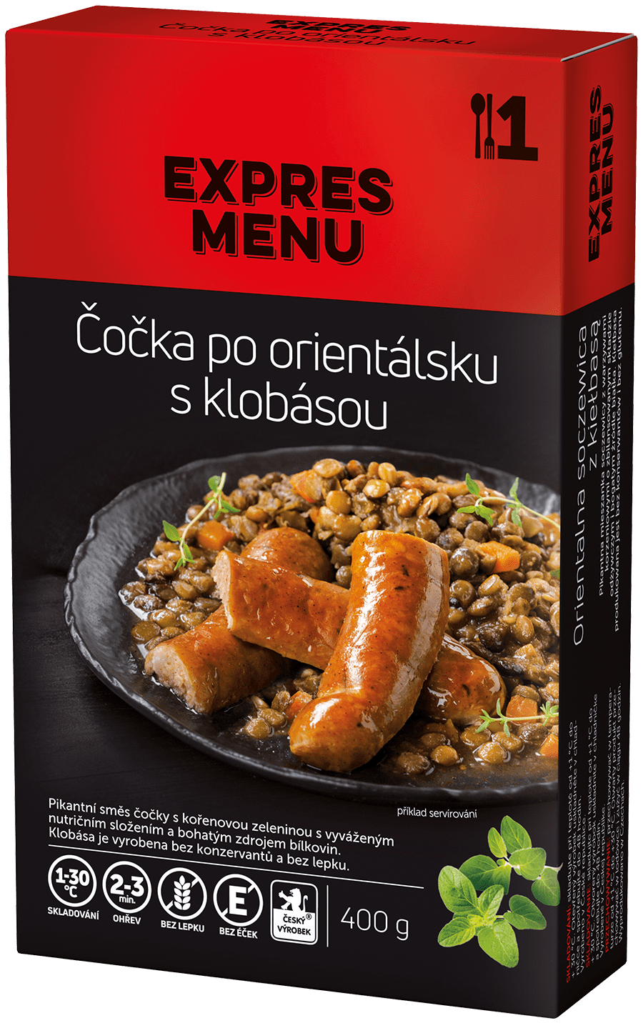 KM Čočka po orientálsku s klobásou 400 g