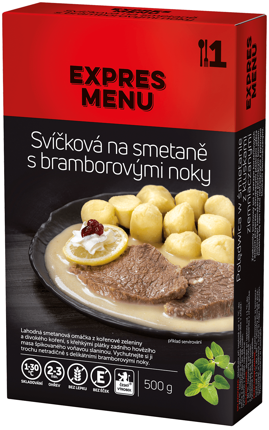 KM Svíčková na smetaně s bramborovými noky