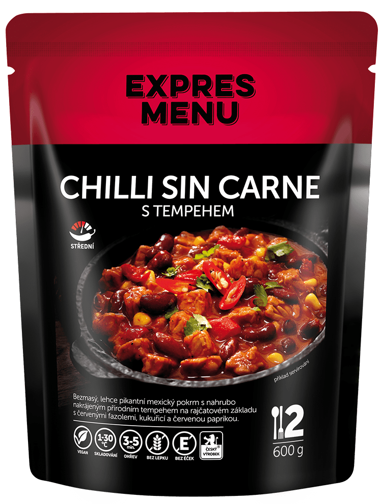 Chilli sin carne s tempehem